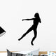 Woman Punch Kick Karate Wall Decal