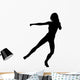 Woman Punch Kick Karate Wall Decal