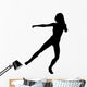 Woman Punch Kick Karate Wall Decal