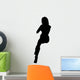 Woman Sitting Legs Crossed Wall Decal