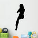 Woman Sitting Legs Crossed Wall Decal