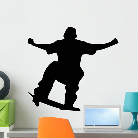 Skate Boarding Silhouette Wall Decal