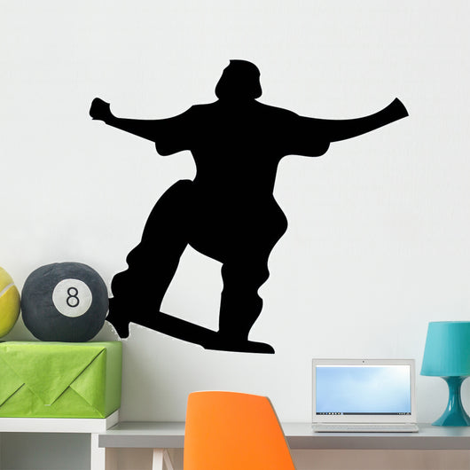 Skate Boarding Silhouette Wall Decal