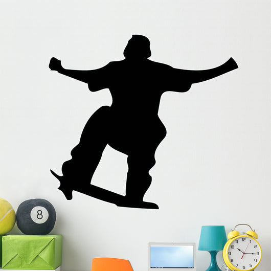 Skate Boarding Silhouette Wall Decal