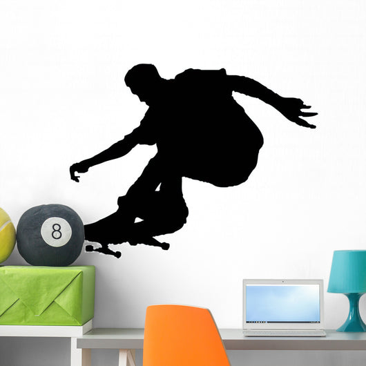 Skate Boarding Silhouette Wall Decal