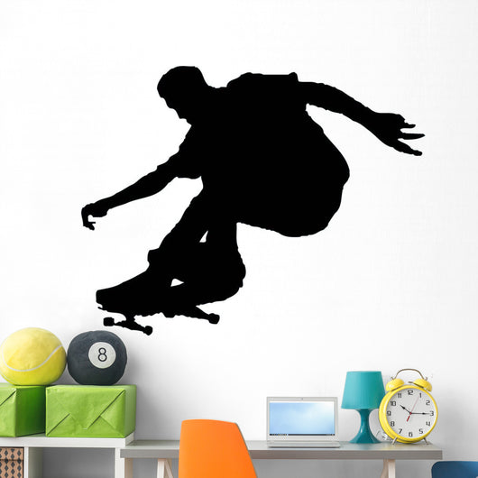 Skate Boarding Silhouette Wall Decal