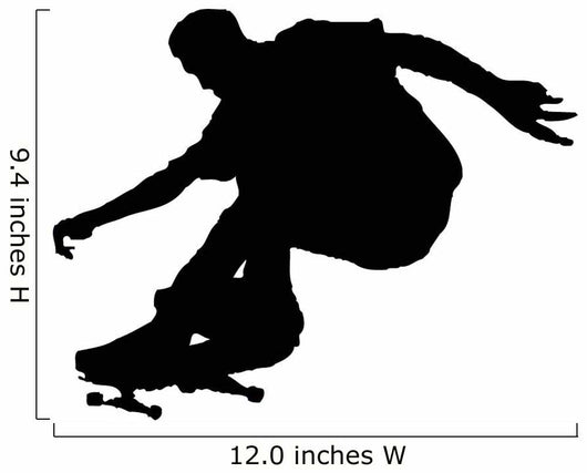 Skate Boarding Silhouette Wall Decal