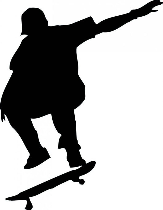 Skate Boarding Silhouette Wall Decal