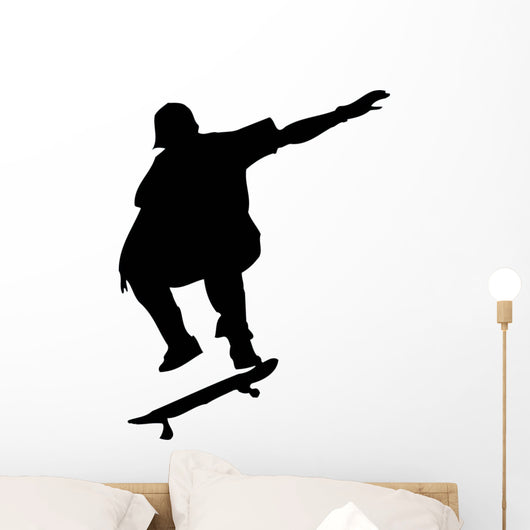 Skate Boarding Silhouette Wall Decal