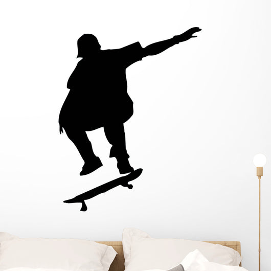 Skate Boarding Silhouette Wall Decal