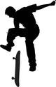 Jumping Skate Boarding Silhouette Wall Decal