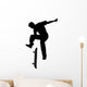 Jumping Skate Boarding Silhouette Wall Decal