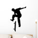Jumping Skate Boarding Silhouette Wall Decal
