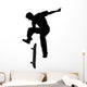 Jumping Skate Boarding Silhouette Wall Decal