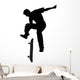 Jumping Skate Boarding Silhouette Wall Decal