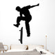 Jumping Skate Boarding Silhouette Wall Decal