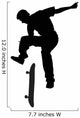 Jumping Skate Boarding Silhouette Wall Decal