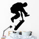 Skate Boarding Silhouette Wall Decal