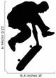 Skate Boarding Silhouette Wall Decal