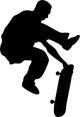 One-handed Skate Boarding Silhouette Wall Decal
