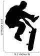 One-handed Skate Boarding Silhouette Wall Decal
