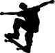 Skate Boarding Silhouette Wall Decal