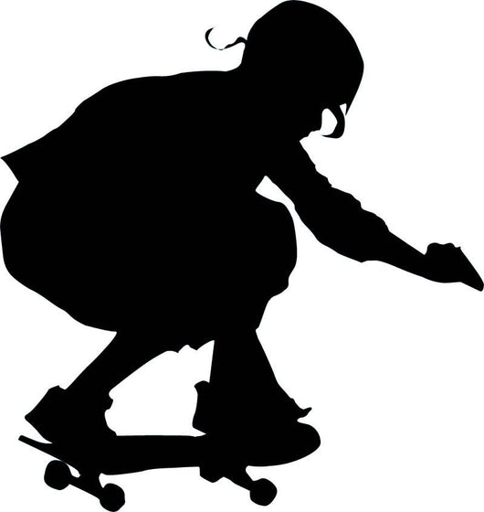 Skate Boarding Silhouette Wall Decal