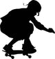 Skate Boarding Silhouette Wall Decal