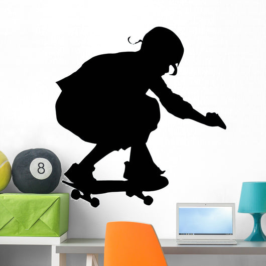 Skate Boarding Silhouette Wall Decal