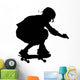 Skate Boarding Silhouette Wall Decal