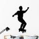 Skate Boarding Silhouette Wall Decal
