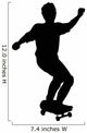 Skate Boarding Silhouette Wall Decal