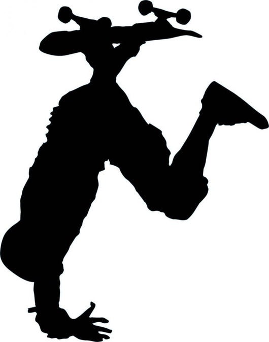 Skate Boarding Silhouette Wall Decal