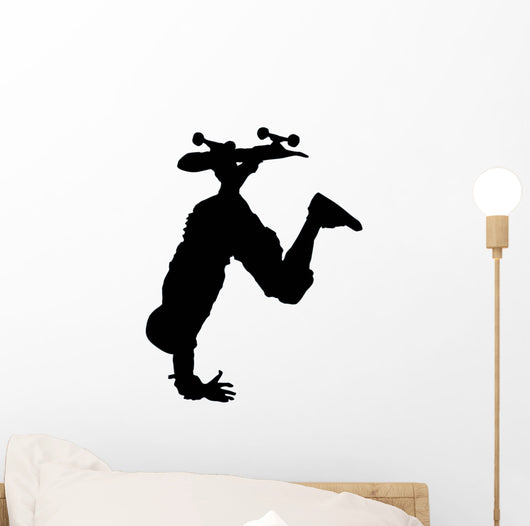 Skate Boarding Silhouette Wall Decal