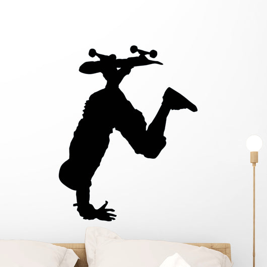 Skate Boarding Silhouette Wall Decal