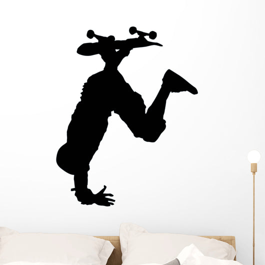 Skate Boarding Silhouette Wall Decal