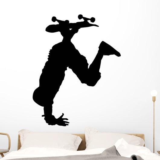 Skate Boarding Silhouette Wall Decal