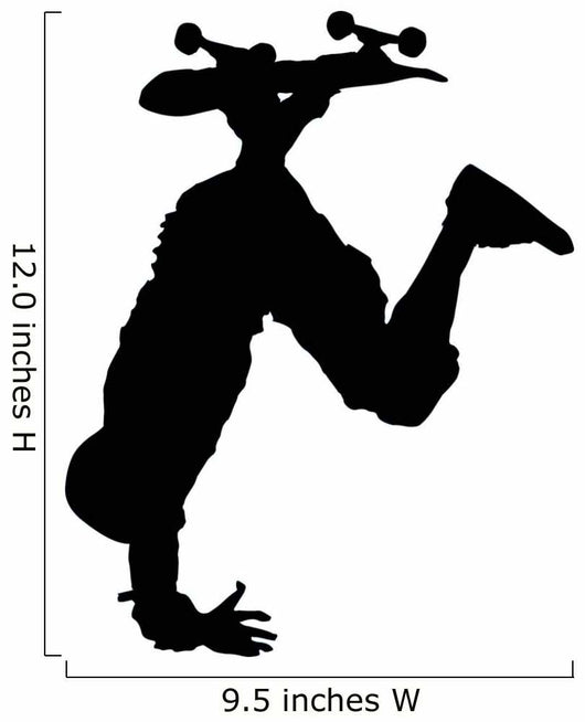 Skate Boarding Silhouette Wall Decal