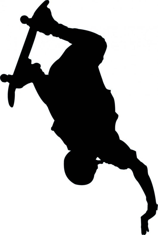 Skate Boarding Silhouette Wall Decal