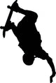 Skate Boarding Silhouette Wall Decal