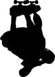 Skate Boarding Silhouette Wall Decal