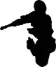 Skate Boarding Silhouette Wall Decal