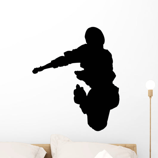 Skate Boarding Silhouette Wall Decal
