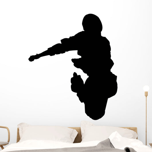 Skate Boarding Silhouette Wall Decal