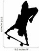 Skate Boarding Silhouette Wall Decal