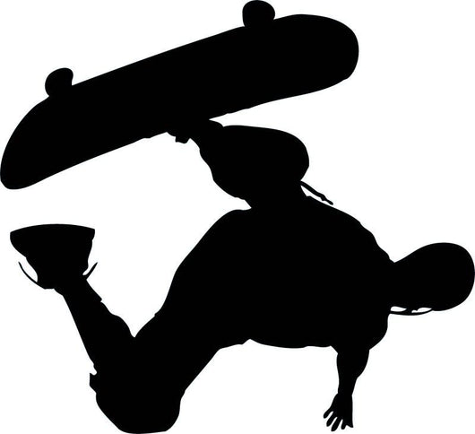 Skate Boarding Silhouette Wall Decal