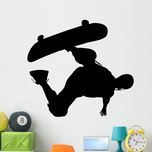 Skate Boarding Silhouette Wall Decal