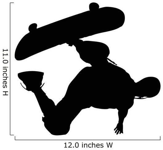 Skate Boarding Silhouette Wall Decal