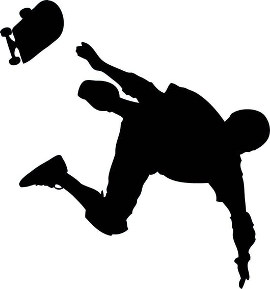 Skate Boarding Silhouette Wall Decal