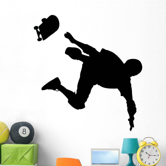 Skate Boarding Silhouette Wall Decal